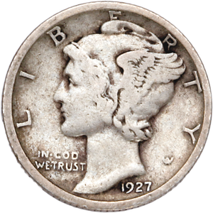1927 Mercury Dime CIRC Main Image