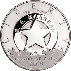 2015-P U.S. Marshals Service Commemorative 90% Silver Dollar Main Image