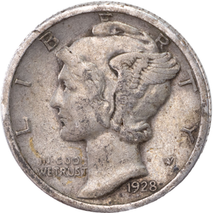 1928 Mercury Dime F Main Image
