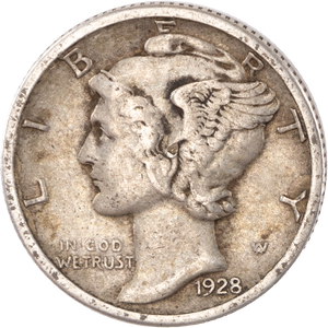 1928 Mercury Dime CIRC Main Image