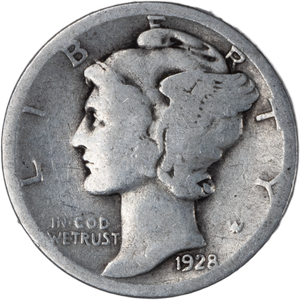 1928 Mercury Dime Main Image