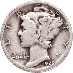 1929 Mercury Dime CIRC Main Image