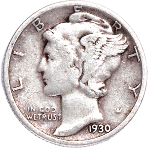 1930 Mercury Dime CIRC Main Image