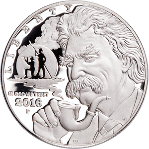 2016-P Mark Twain Commemorative Silver Dollar Main Image