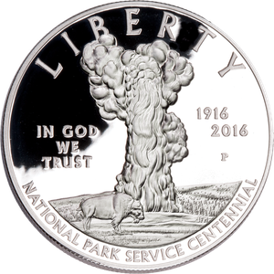 2016-P National Park Service 100th Anniversary Silver Dollar Main Image