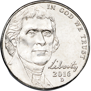 2016-D Jefferson Nickel Main Image