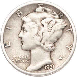 1931 Mercury Dime Main Image