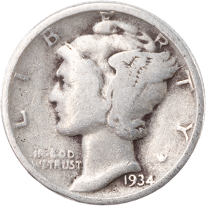 1934 Mercury Dime CIRC Main Image