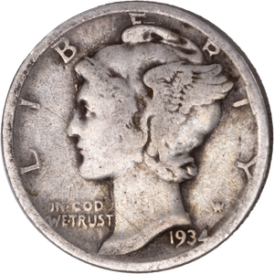 1934-D Mercury Dime CIRC Main Image