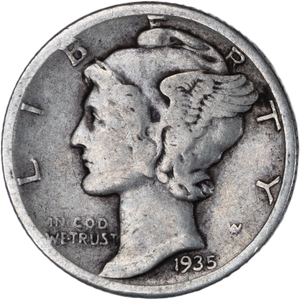 1935 Mercury Dime F Main Image