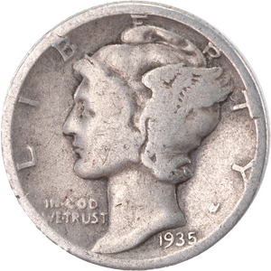 1935 Mercury Dime Main Image