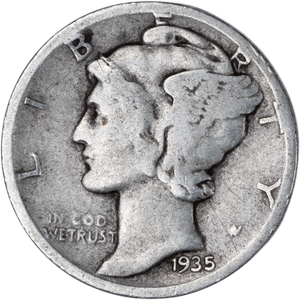 1935-D Mercury Dime G Main Image