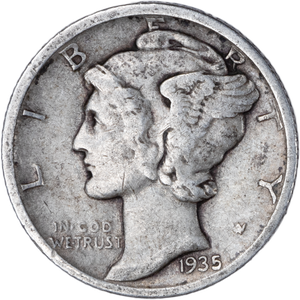 1935-D Mercury Dime Main Image
