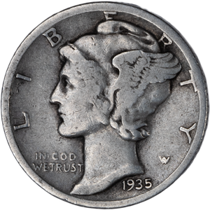 1935-S Mercury Dime Main Image