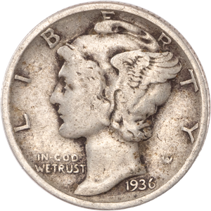 1936 Mercury Dime F Main Image