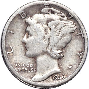 1936-S Mercury Dime CIRC Main Image