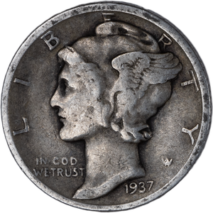 1937-D Mercury Dime Main Image