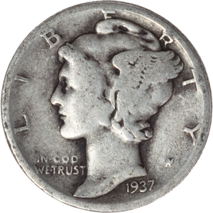 1937-D Mercury Dime Main Image
