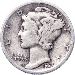 1937-S Mercury Dime Main Image