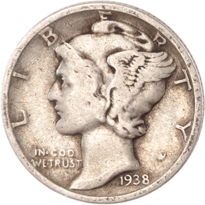 1938-S Mercury Dime CIRC Main Image