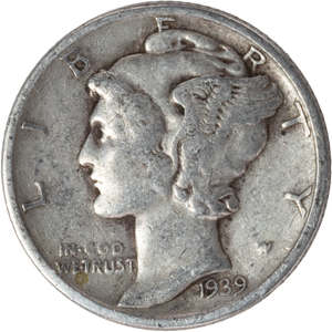 1939 Mercury Dime Main Image