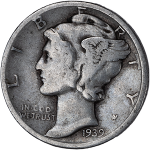 1939-D Mercury Dime G Main Image