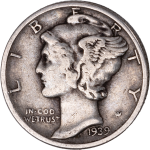 1939-D Mercury Dime CIRC Main Image