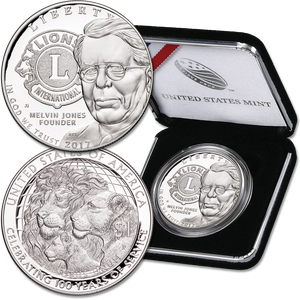 2017-P Lions Club Commemorative Silver Dollar Main Image