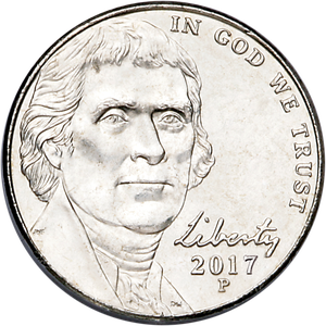 2017-P Jefferson Nickel Main Image