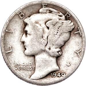 1940 Mercury Dime CIRC Main Image
