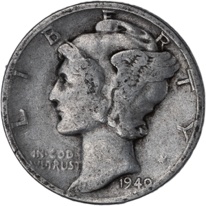 1940 Mercury Dime Main Image