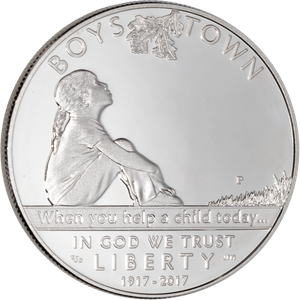 2017-P Boys Town Centennial Silver Dollar Main Image