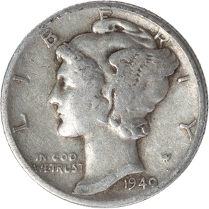 1940-D Mercury Dime Main Image