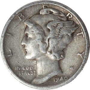 1940-S Mercury Dime CIRC Main Image