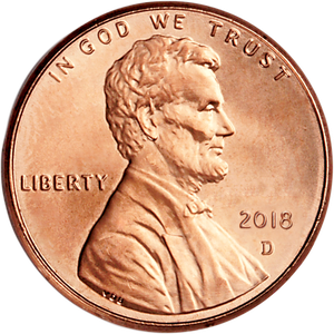 2018-D Lincoln Head Cent Main Image