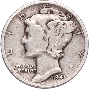 1941 Mercury Dime CIRC Main Image