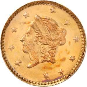 1871 California Small Denomination Gold Round Liberty Head Half Dollar Main Image