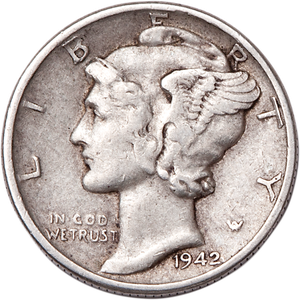 1942 Mercury Dime F Main Image