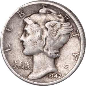 1942-D Mercury Dime F Main Image