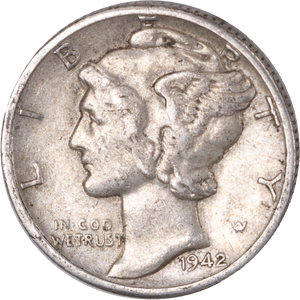 1942-D Mercury Dime VF Main Image