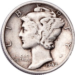 1942-S Mercury Dime Main Image
