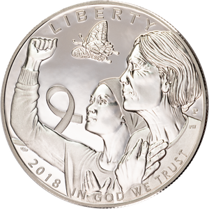 2018-P Breast Cancer Awareness Commemorative Silver Dollar Main Image