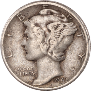 1943 Mercury Dime F Main Image