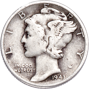 1943 Mercury Dime CIRC Main Image