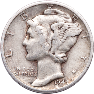 1943 Mercury Dime Main Image