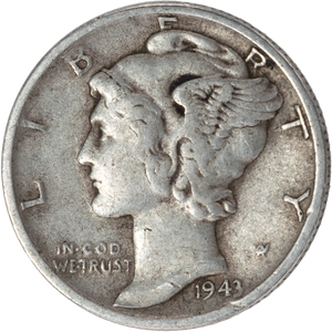 1943-S Mercury Dime CIRC Main Image