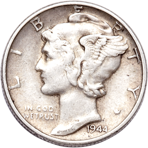 1944 Mercury Dime XF Main Image