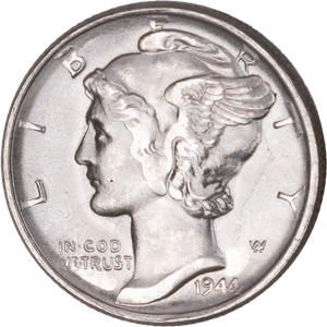 1944 Mercury Dime MS60 Main Image