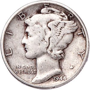 1944 Mercury Dime CIRC Main Image