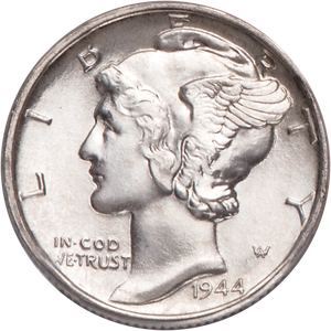 1944 Mercury Dime Main Image